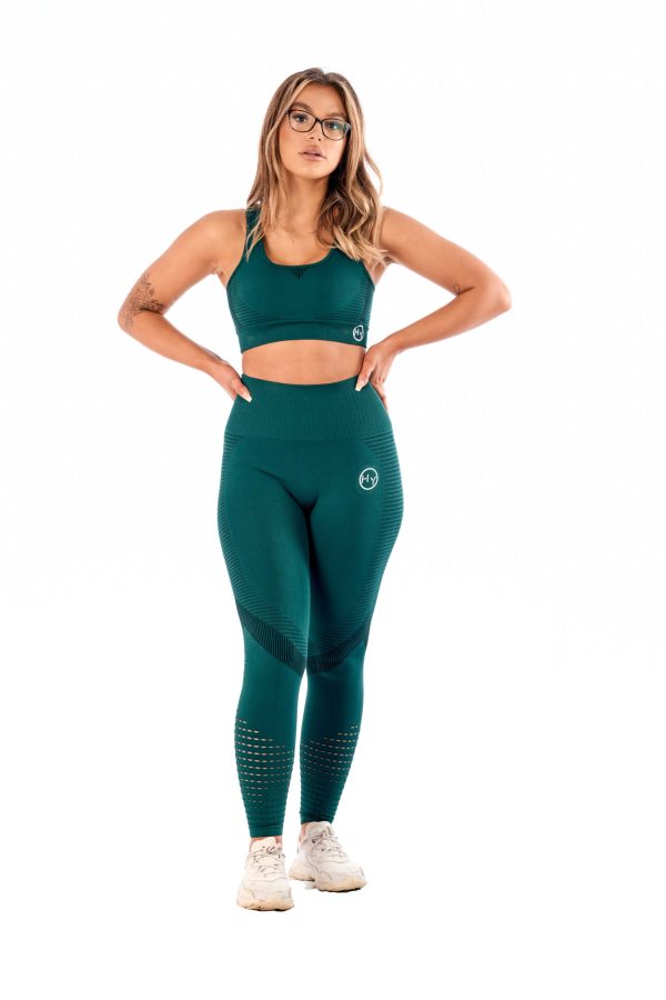 HyGYM Leggings And Sports Bra Set - Alpine Green - XS