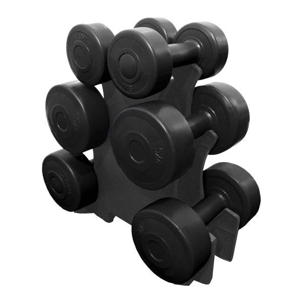 Azure 12kg Dumbbell Set with Stand