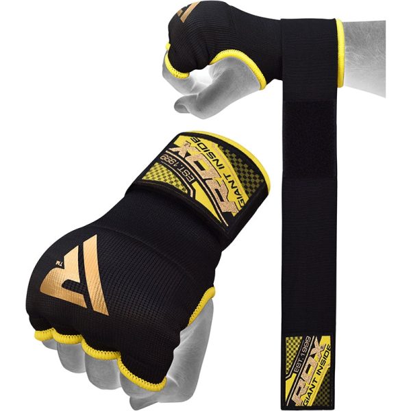 RDX IS Gel Padded Inner Gloves Hook & Loop Wrist Strap for Knuckle Protection OEKO-TEX® Standard 100 certified M / Green