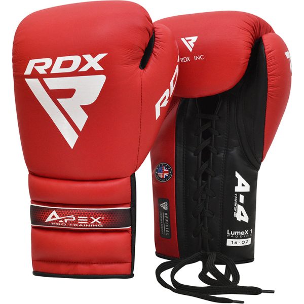 RDX APEX Lace up Training/Sparring Boxing Gloves Blue / 10oz