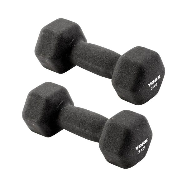 York Neoprene Hex Dumbbells 2 x 3kg