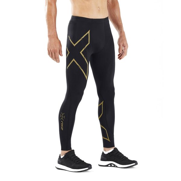 2XU LIGHT SPEED COMPRESSION TIGHTS - BLACK/GOLD REF. / LARGE