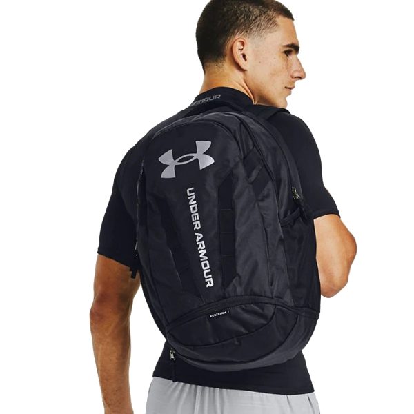 Under Armour UA HUSTLE 5.0 BACKPACK - BLACK/SILVER / ONE SIZE