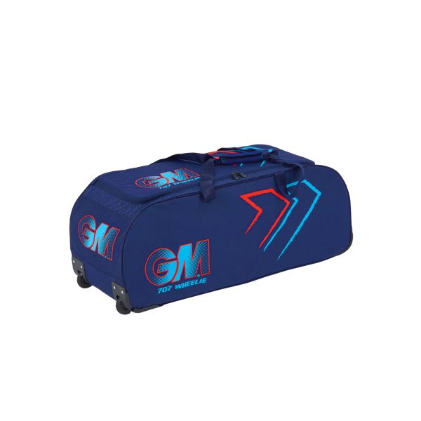 Gunn & Moore 707 Wheelie Cricket Bag - BLUE/ELECTRIC RED / ONE SIZE