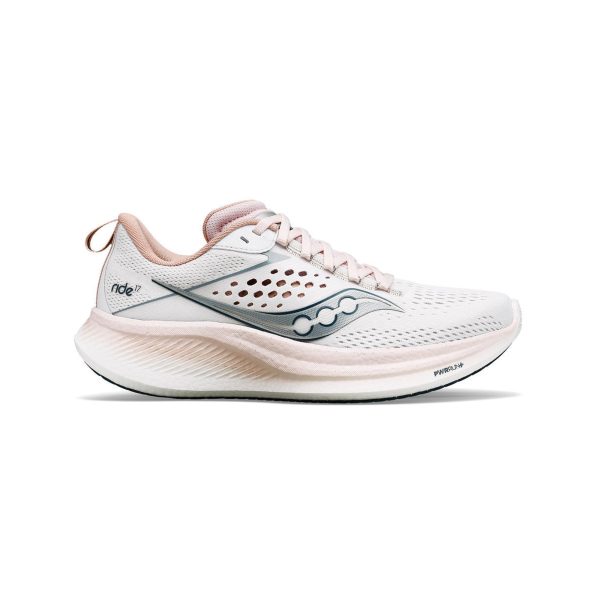 Saucony Ride 17 Womens - WHITE/LOTUS / UK5