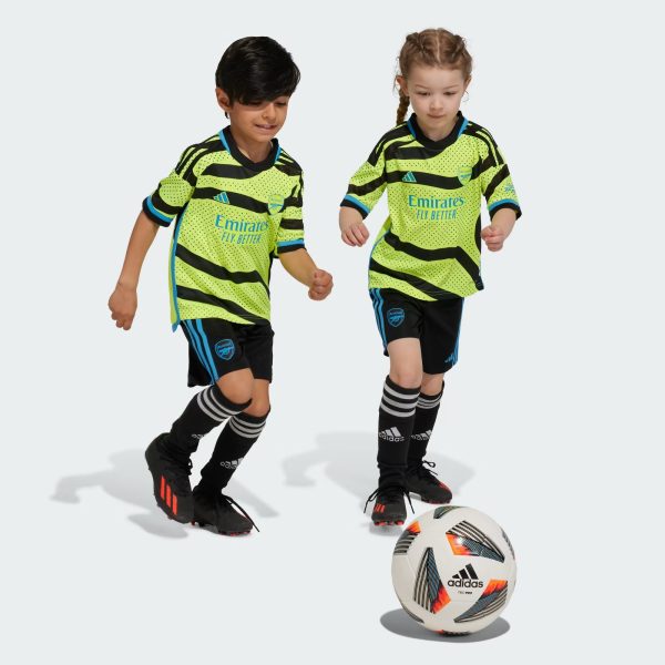 ADIDAS ARSENAL 23/24 AWAY MINI KIT - TEAM SOLAR YELLOW 2/BLACK / 3/4YR