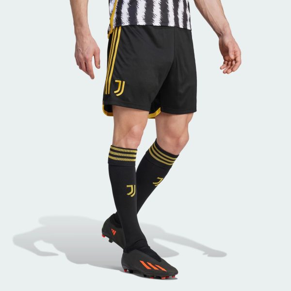 ADIDAS JUVENTUS 23/24 HOME SHORTS - BLACK/BOLD GOLD / X-LARGE