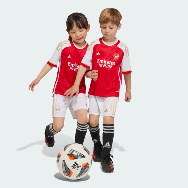 ADIDAS ARSENAL 23/24 HOME MINI KIT - BETTER SCARLET/WHITE / 2/3YR