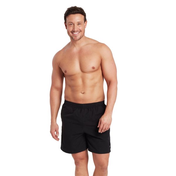 Zoggs PENRITH 17 INCH ECODURA SWIMMING SHORTS - BLACK / LARGE