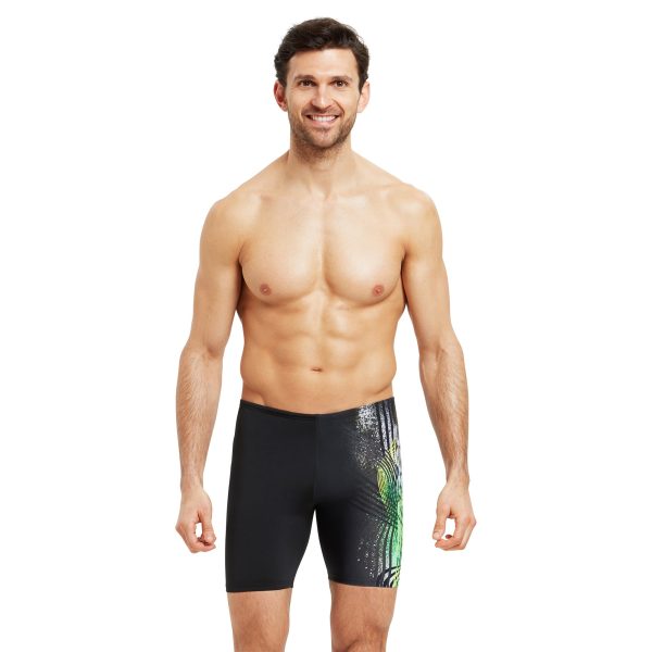 Zoggs TERRAIN MID JAMMER MEN'S SWIMMING SHORTS - STREAMER PRINT / 38IN