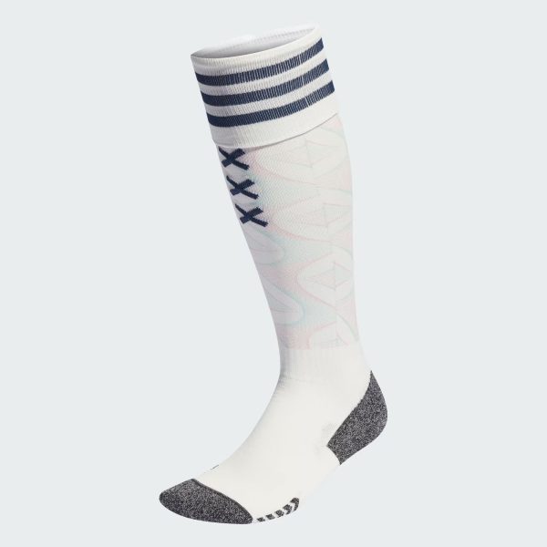 ADIDAS AJAX 23/24 AWAY SOCKS - CORE WHITE / UK2-3.5