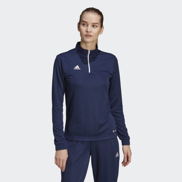 ADIDAS ENTRADA 22 WOMEN'S TRAINING TOP - TEAM NAVY BLUE / SMALL