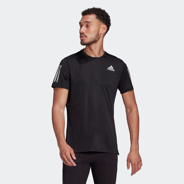 ADIDAS OWN THE RUN TEE - BLACK/REFLECTIVE SILVER / 2X-LARGE