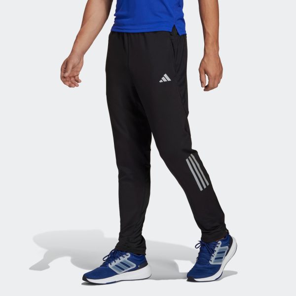 ADIDAS OWN THE RUN ASTRO KNIT JOGGERS - BLACK / LARGE