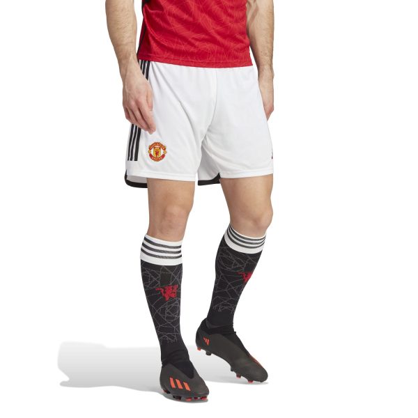 ADIDAS MAN UTD 23/24 HOME SHORTS - WHITE / MEDIUM