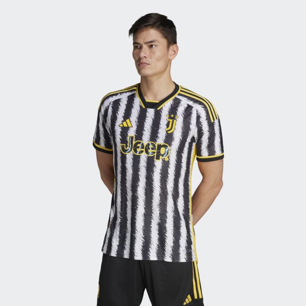 ADIDAS JUVENTUS 23/24 HOME AUTHENTIC MATCH SHIRT - BLACK/WHITE / MEDIUM