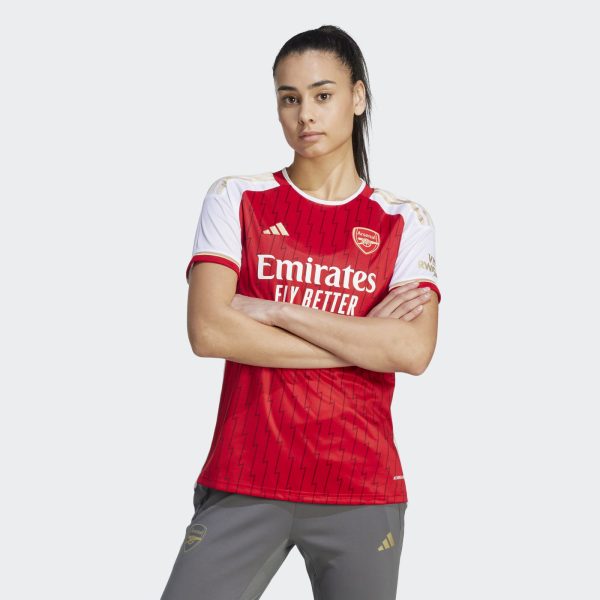 ADIDAS ARSENAL 23/24 HOME SHIRT WOMENS - BETTER SCARLET/WHITE / X-SMALL