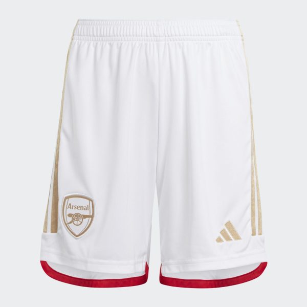 ADIDAS ARSENAL 23/24 HOME SHORTS JNR - WHITE / MB 11-12Y