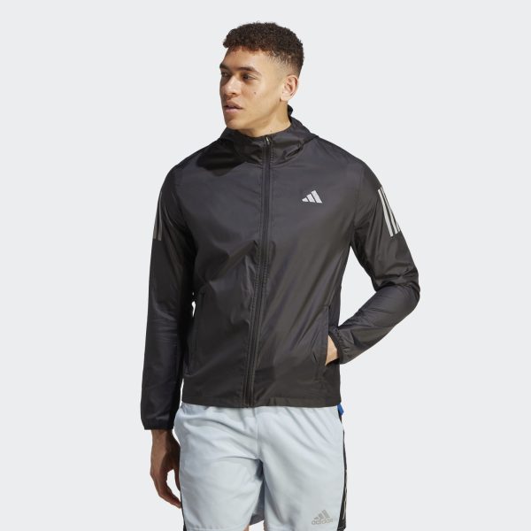 ADIDAS OWN THE RUN JACKET - BLACK / X-LARGE