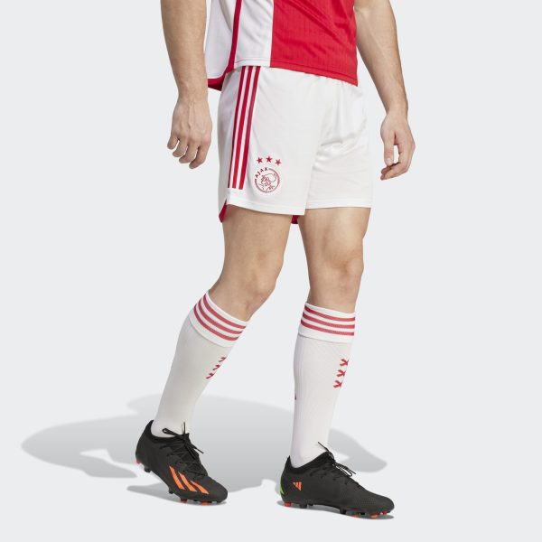 ADIDAS AJAX 23/24 HOME SHORTS - WHITE / LARGE