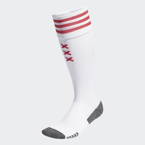 ADIDAS AJAX 23/24 HOME SOCKS - WHITE / UK4.5-5.5