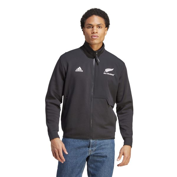 ADIDAS ALL BLACKS RWC ANTHEM JACKET - BLACK/WHITE / 2X-LARGE