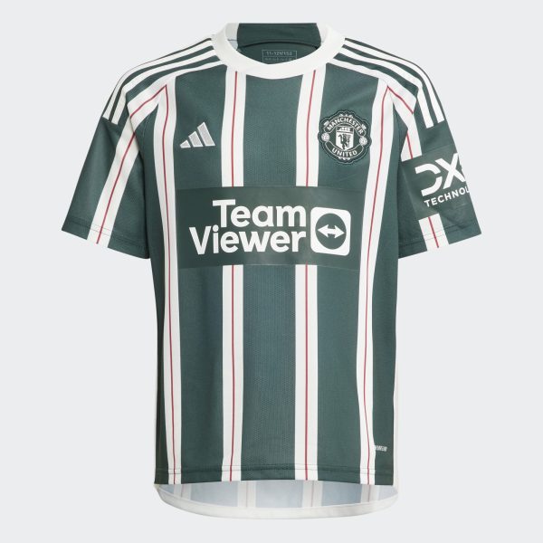 ADIDAS MAN UTD 23/24 AWAY SHIRT JNR - GREEN NIGHT/CORE WHITE/ACTIVE MAROON / LB 13-14Y