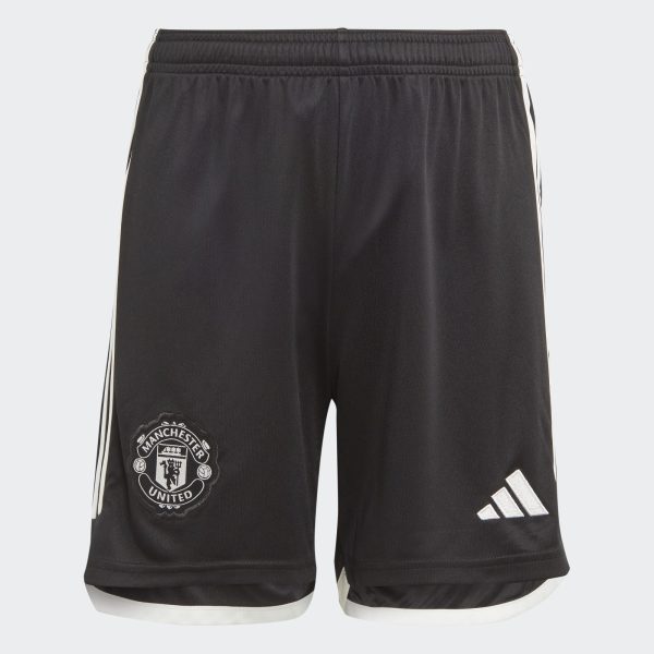 ADIDAS MAN UTD 23/24 AWAY SHORTS JNR - BLACK / XSB 7-8Y