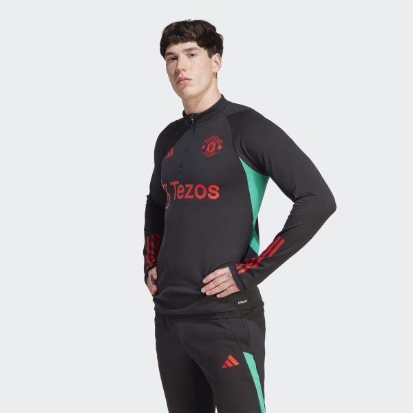 ADIDAS MAN UTD TRAINING TOP - BLACK / X-LARGE