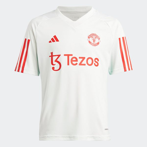 ADIDAS MAN UTD TRAINING JERSEY JNR - CORE WHITE / XLB 15-16Y