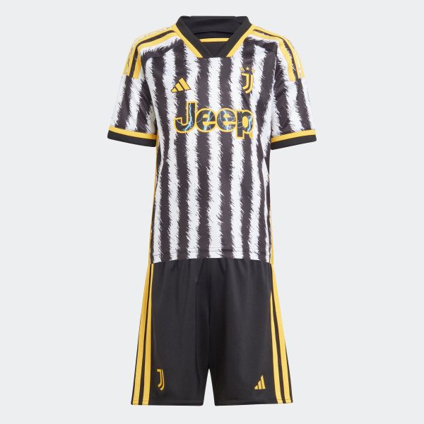 ADIDAS JUVENTUS 23/24 HOME MINI KIT - BLACK/WHITE / 5/6YR