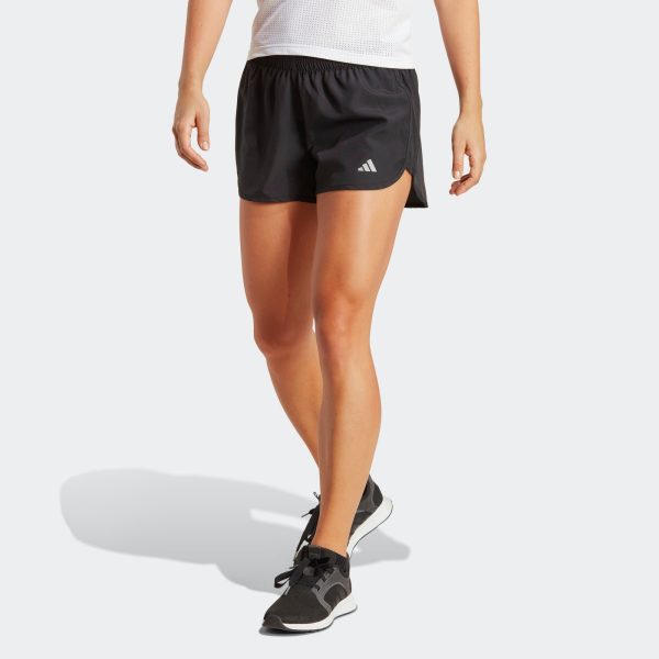 ADIDAS MARATHON 20 RUNNING SHORT - 4INCH WOMENS - BLACK / SMALL