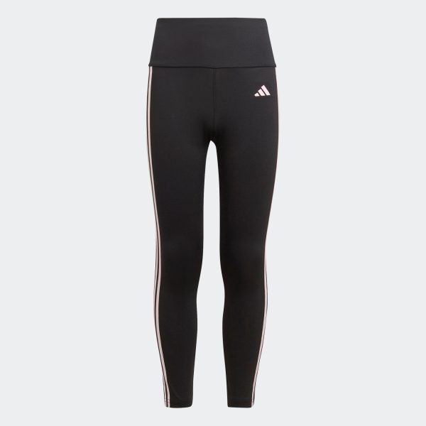 ADIDAS GIRLS TR-ES 3S TIGHTS - BLACK/CLEAR PINK / MG 11-12Y