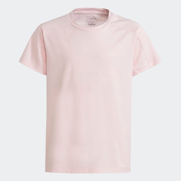 ADIDAS GIRLS TR-ES TEE - CLEAR PINK/WHITE / SG 9-10Y