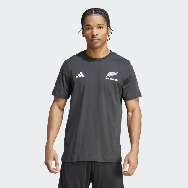 ADIDAS ALL BLACKS COTTON TEE - BLACK/WHITE / 2X-LARGE