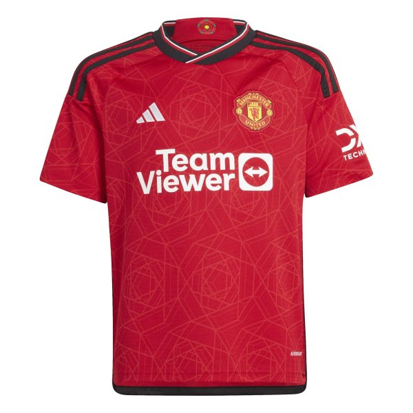 ADIDAS MAN UTD 23/24 HOME SHIRT JNR - TEAM COLLEG RED / SB 9-10Y