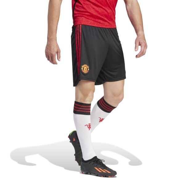 ADIDAS MAN UTD 23/24 HOME ALTERNATE SHORTS - BLACK / LARGE